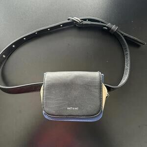 Matt & Nat Aki Small Blue Vegan Leather Belt Fanny Pack Bag